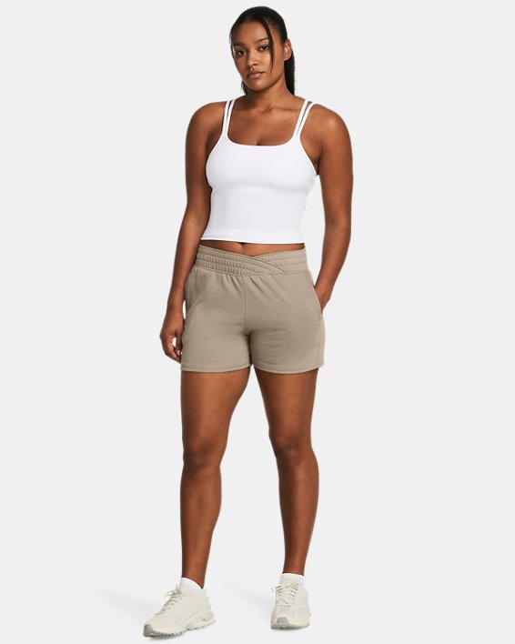 Women's UA Rival Terry Shorts in Brown image number 2